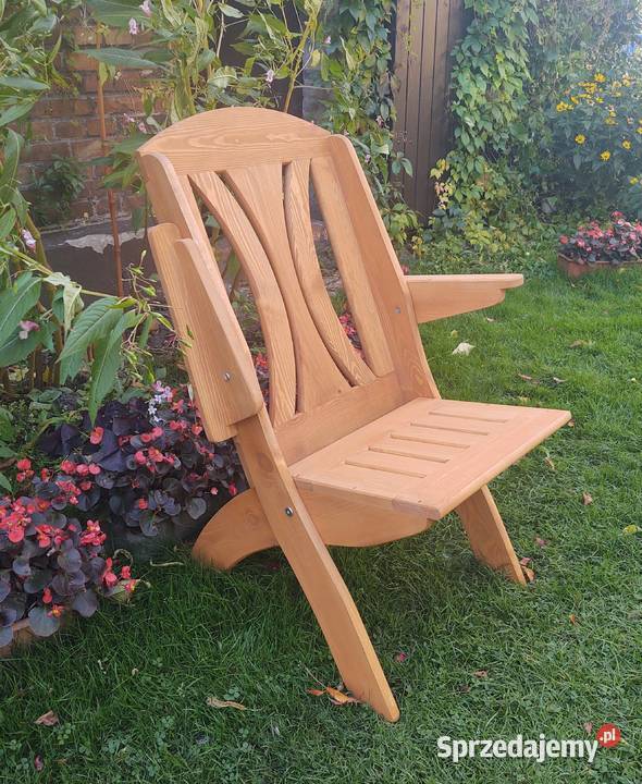 Krzesło ogrodowe drewniane składane, tarasowe X lamel nr 5