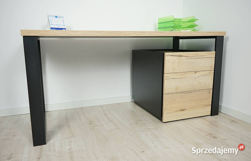 Biurko z kontenerkiem Halifax Naturalny 140 Biłgoraj