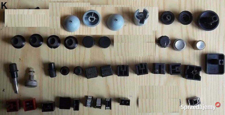 Gałki i pokrętła ze starego i nowszego sprzętu Głuchołazy