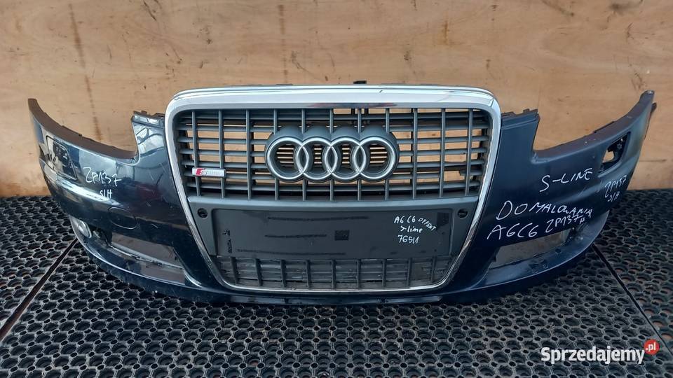 AUDI A6 C6 SLINE ZDERZAK PRZÓD SPRYSKI LZ7R Zbierkowo