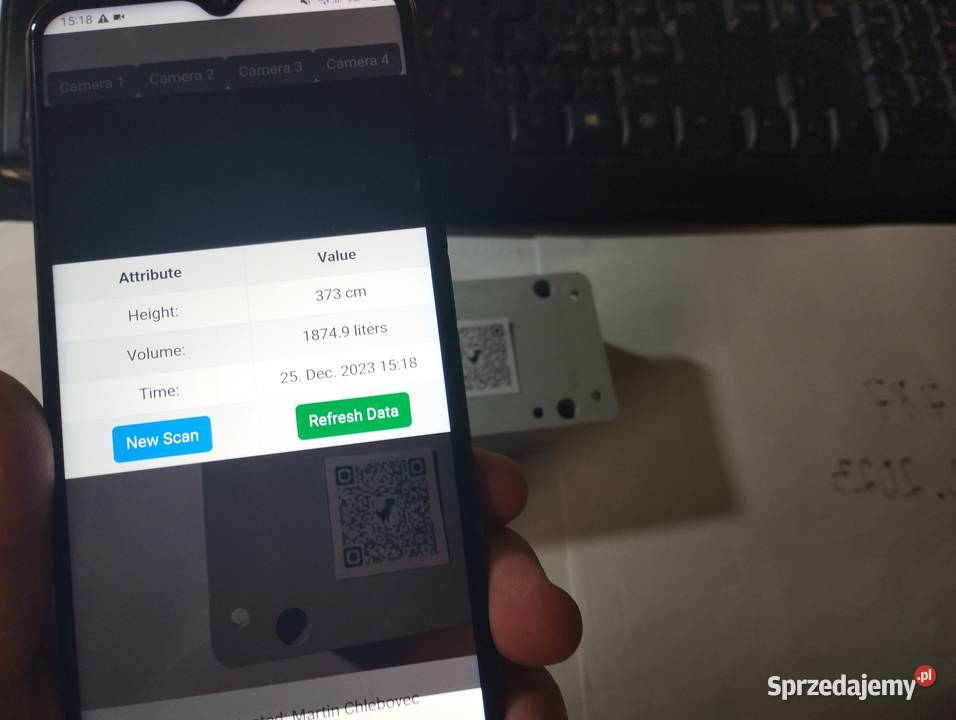 Wskaźnik poziomu aplikacja internetowa IoT Warszew