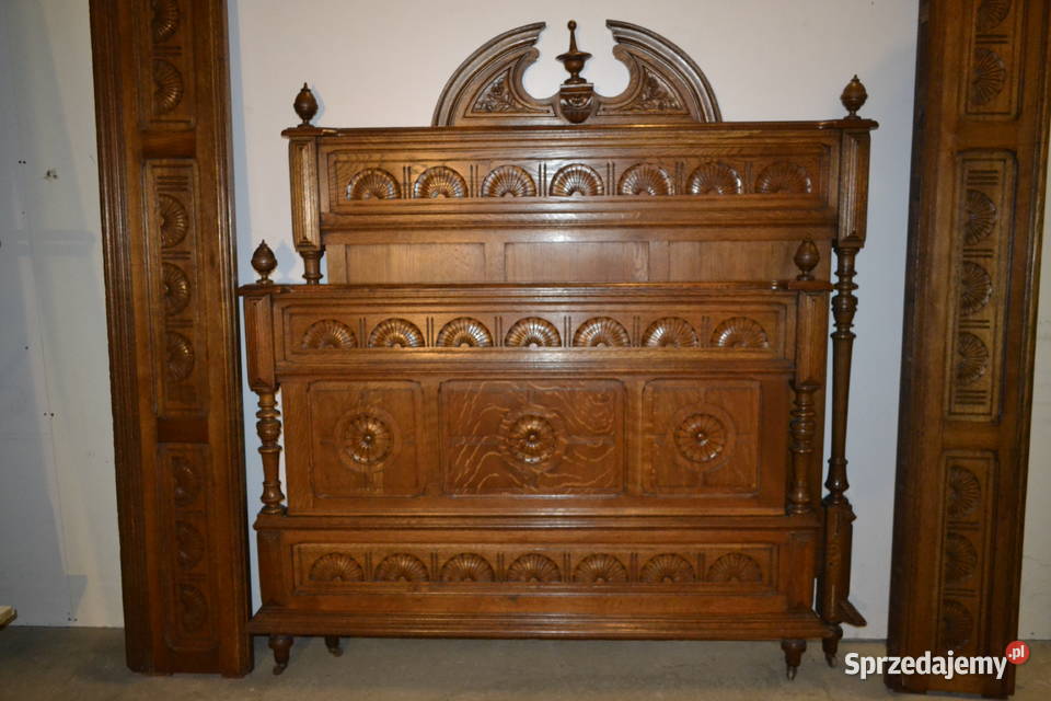 łóżko neorenesansowe 130 dąb Będzin sprzedam