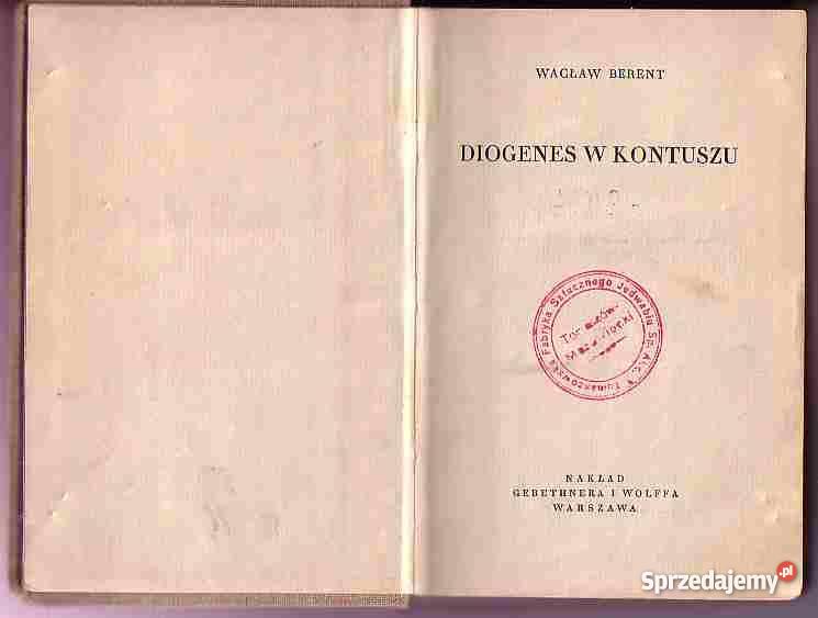 1985 DIOGENES W KONTUSZU WACŁAW BERENT 1935 Czyrna