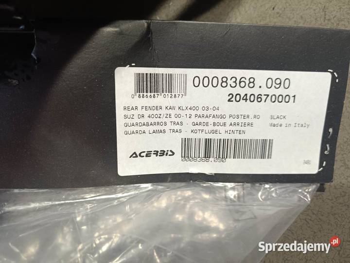 KAWASAKI KLX 400 SUZUKI DR 400 ACERBIS BŁOTNIK Łódź
