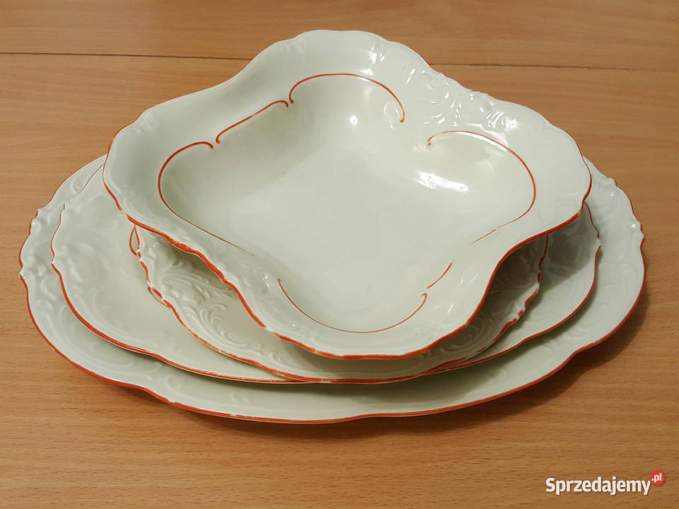 PORCELANA KPM 2 półmiski salaterka miska i Złotniki