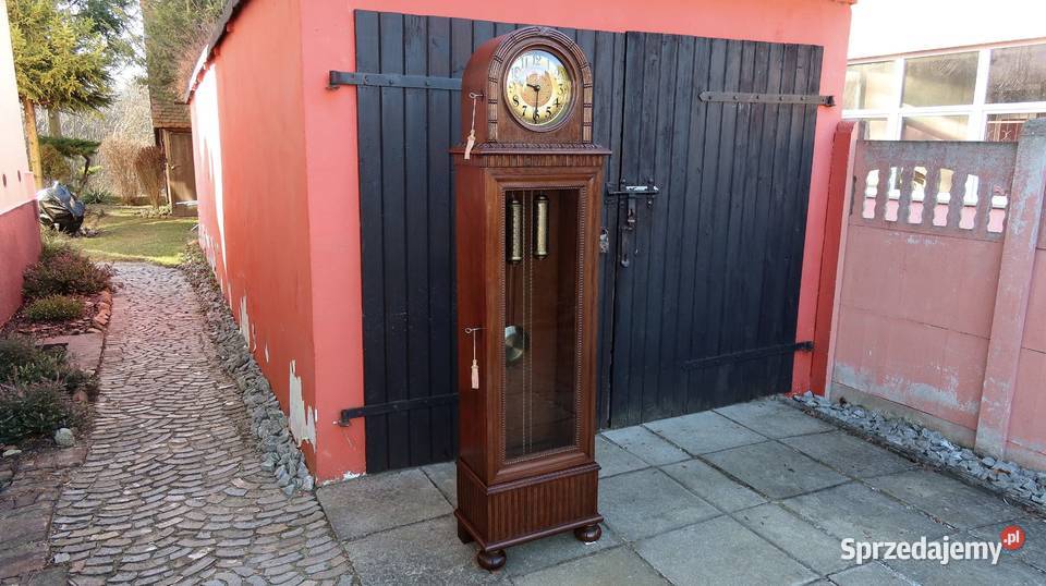 Piękny Stojący Dębowy Zegar Baba Gong 5 Strun