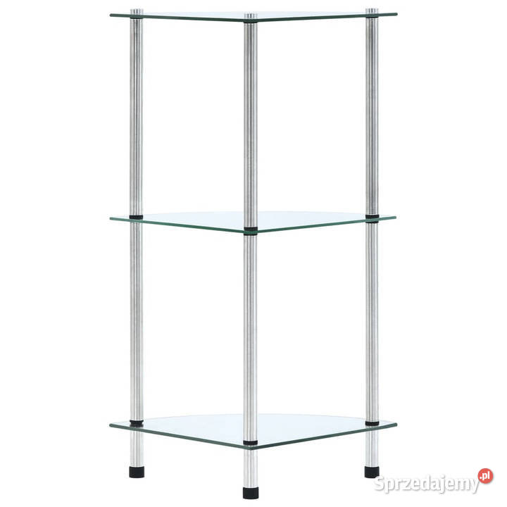3poziomowa półka przezroczysta 30x30x67 szkło Meble Warszawa