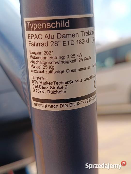 Rower elektryczny trekkingowy Fischer ETD 1820 wielkopolskie Sławsk