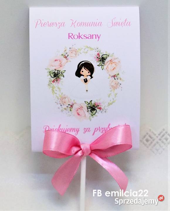 Podziękowania Gości z okazji I Komunii Św Lizaki Zielona Góra