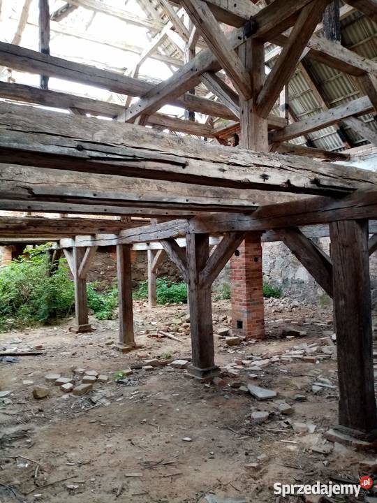 Drewno konstrukcyjne belki z okolo 1850 roku Materiały budowlane Jankowo