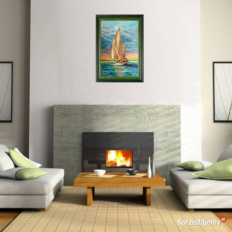 Obraz olejny Żaglówka Lublin sprzedam