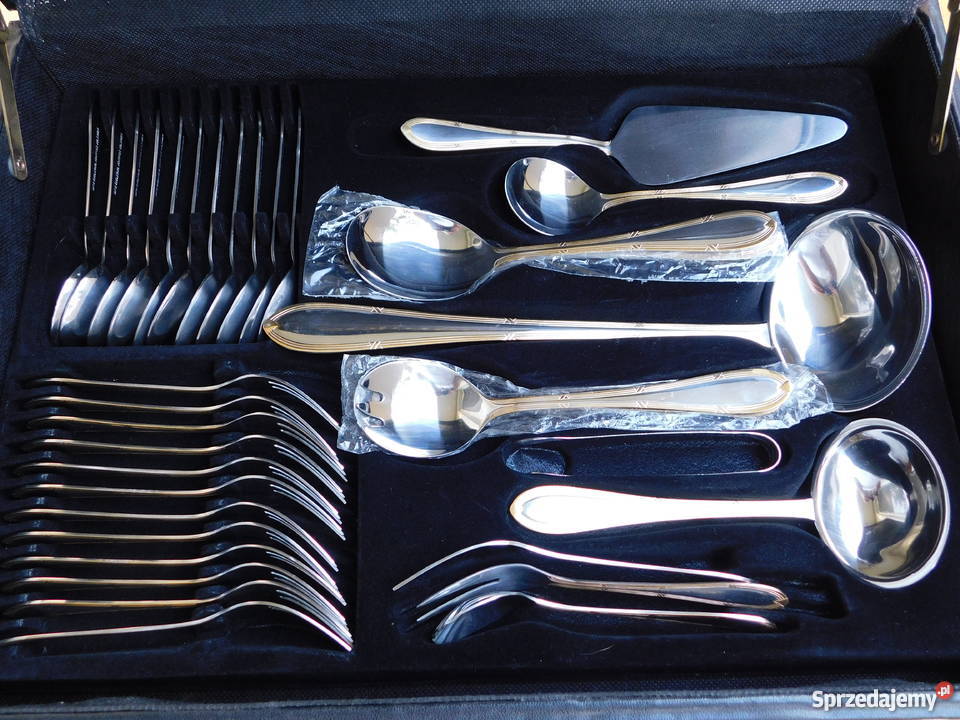 Sztućce Solingen 12os 72 el stal 1810 walizka Katowice