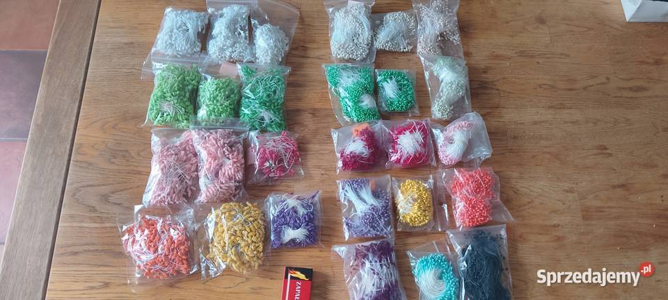 Różyczki papierowe pręciki do kwiatów mikrokulki mazowieckie Joniec