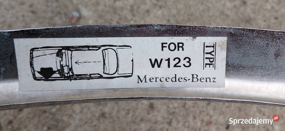 Chromowane nakładki na błotnik MercedesBenz W123 Gdańsk