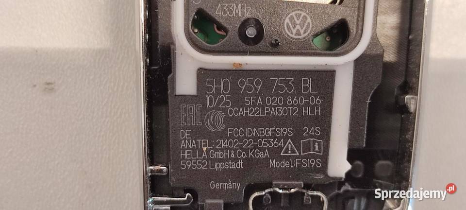 VW TAYRON TIGUAN III KLUCZUK PILOT 5H0959753BL