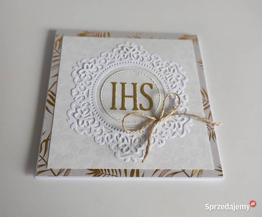 Kartka ręcznie robiona na Komunię Świętą Łódź