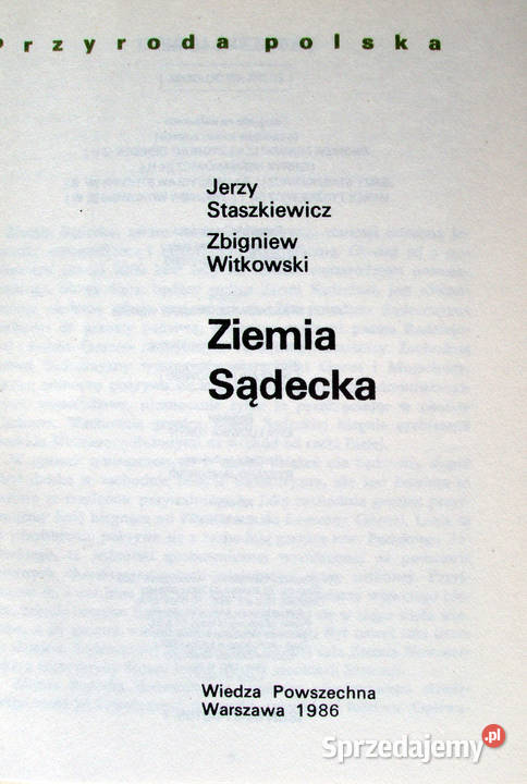 Ziemia sądecka Przyroda polska Wyd III Limanowa sprzedam