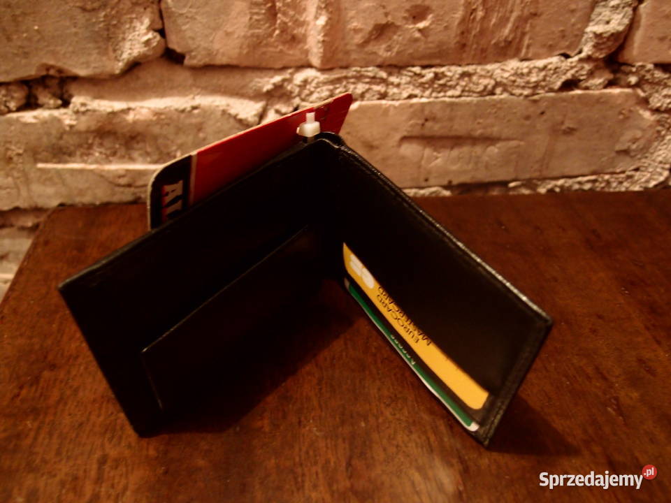 Portfel męski 4U CAVALDI skórzany czarny Łódź