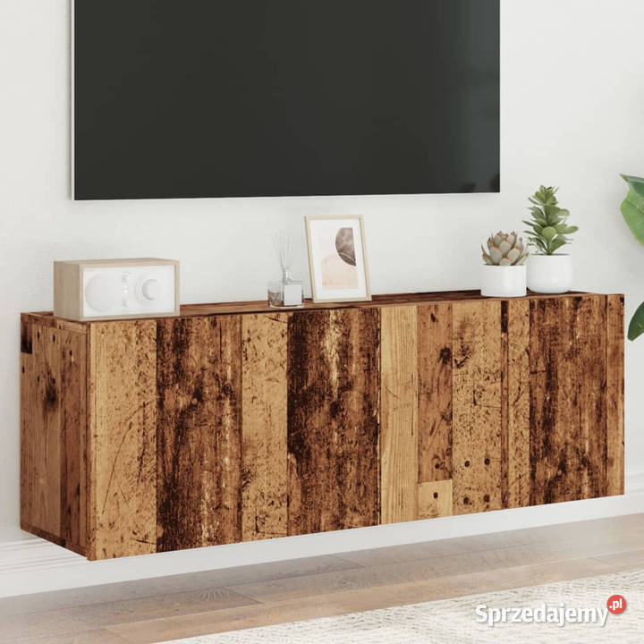 Ścienne szafki TV 2 stare drewno 60x30x41 Warszawa