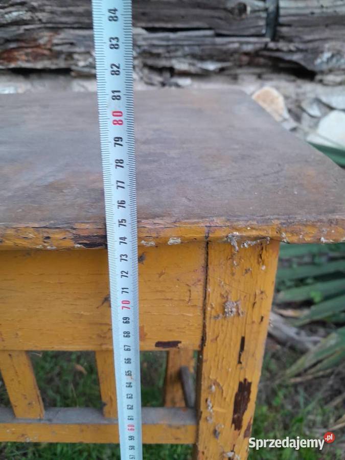 Stary drewniany stolik do renowacji zabytek śląskie Dąbrowa Górnicza