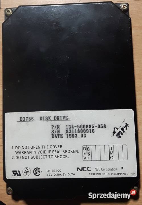 Oferuje dysk twardy 105 MB NEC z 93 r Wiśniowa Góra