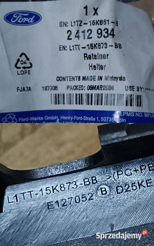 FORD PUMA MK2 KOSZYK MOCOWANIE PDC LEWY PRZÓD Pozostałe