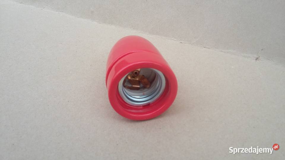 OPRAWKA PORCELANOWA CZERWONA E27 styl LOFT PAJĄK odcienie czerwieni Warszawa