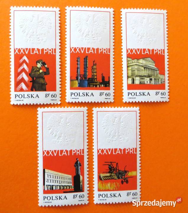 Znaczki XXV lat PRL Poznań
