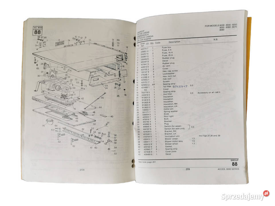 Katalog części zamiennych Holland seria 8000 Pozostałe lubelskie Puławy