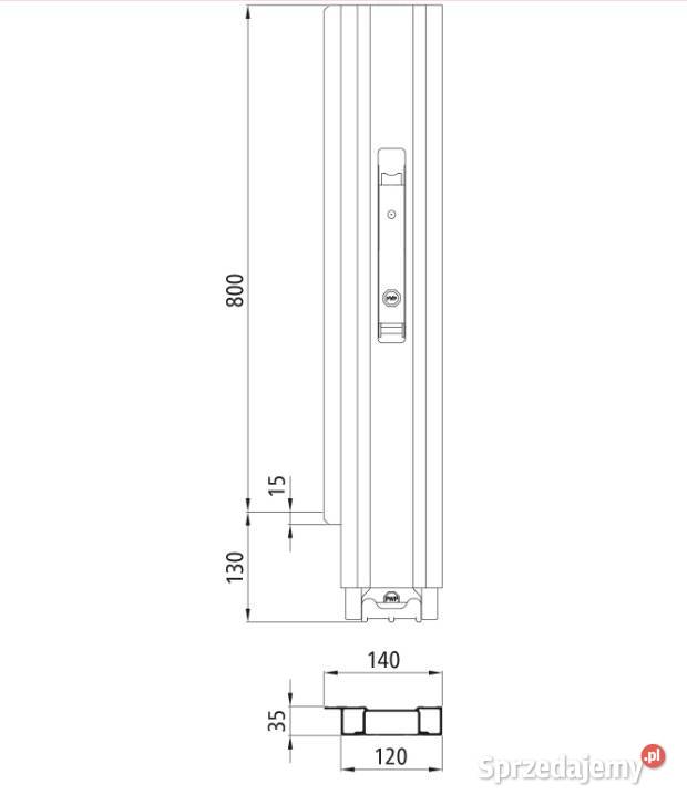 Słupek Blueline 800 mm IL tył lewy Przysieka Polska