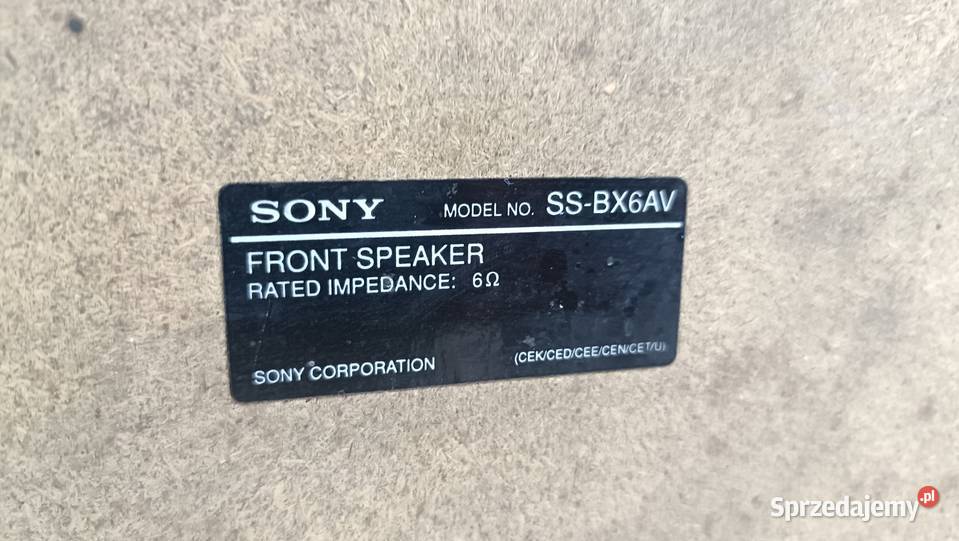 Kolumny Audio SONY SSBX6AV Poznań
