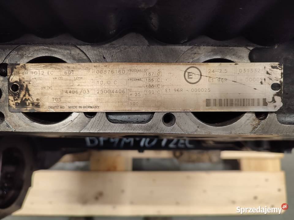 DeutzFahr Agroplus Silnik Deutz BF4M1012EC wielkopolskie Wilkowo