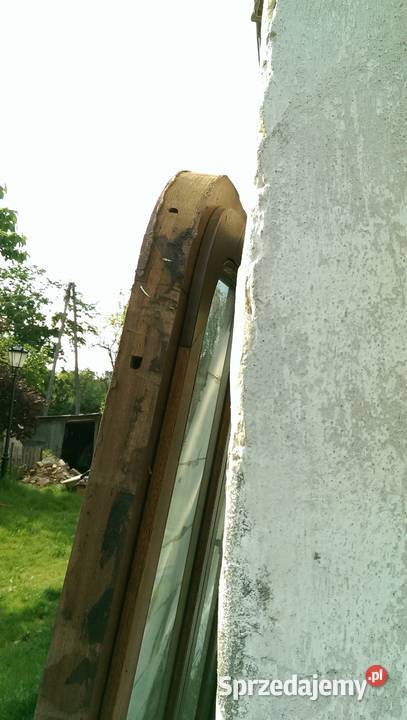 Drzwi przeszklone witryna na taras balkon drewno 256cm Tychy
