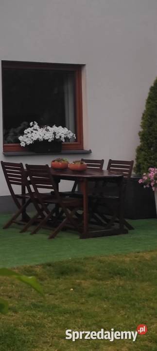 Zestaw ogrodowy drewniany używany Stół łódzkie Łódź