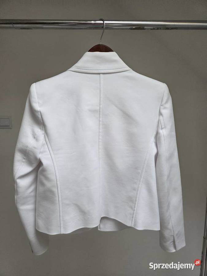 Biała elegancka marynarka żakiet ze srebrnymi Liszki sprzedam