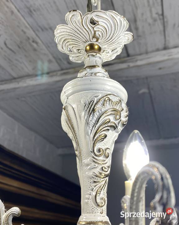Francuski antyczny Żyrandol 4 Francja XX w Lampa Lampy wiszące Poznań sprzedam