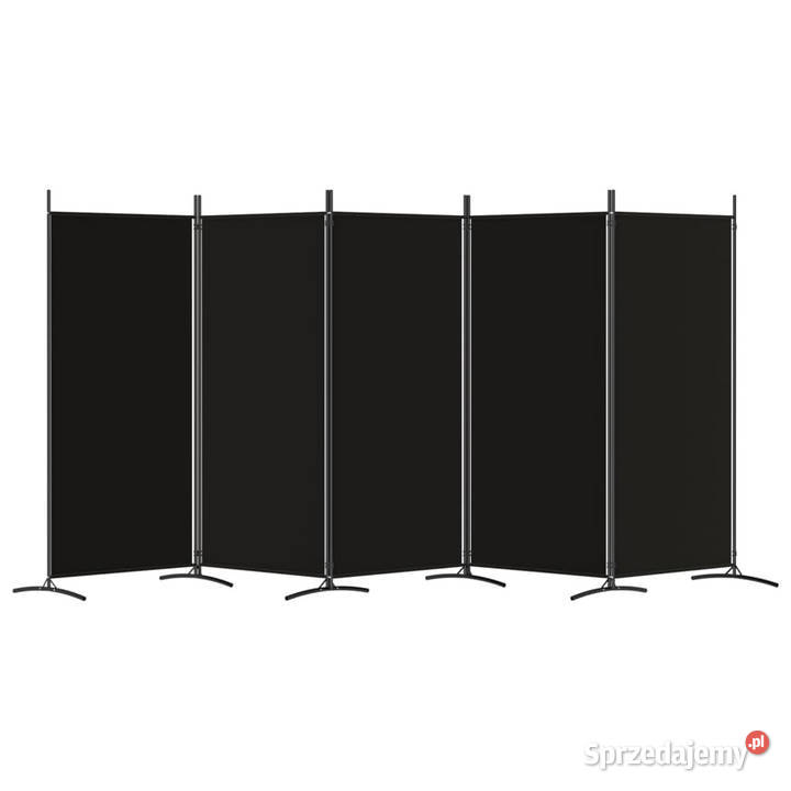 Parawan 5panelowy czarny 433x180 tkanina Pozostałe mazowieckie Warszawa
