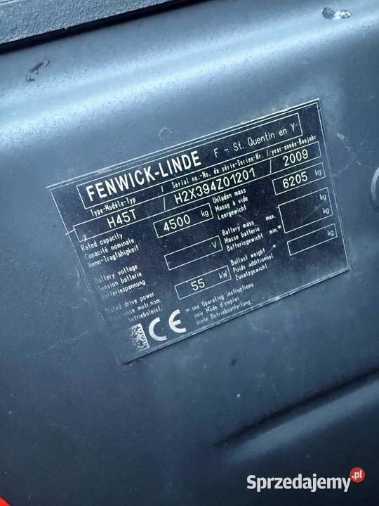 wózek widłowy LINDE H45T Triplex 40m niski Wózki widłowe Działoszyn sprzedam