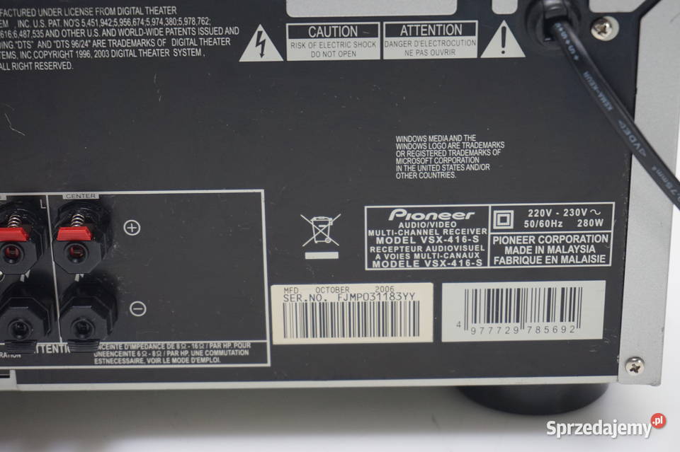 Amplituner Pioneer VSX416 Wysyłka Dąbrowa Tarnowska