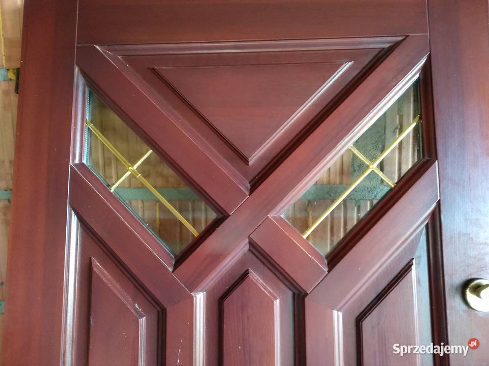 Drzwi zewnetrzne drewniane techniczne tymczasowe Starcza