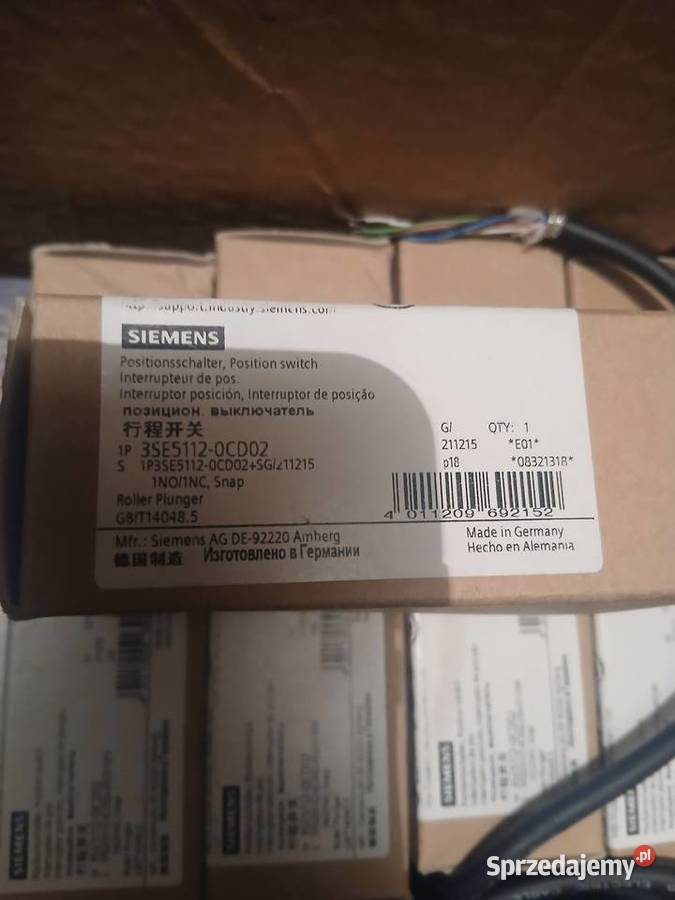 Wyłącznik krańcowy Siemens 3SE51120CD02 Zestaw 5 Pozostałe Cedrowice