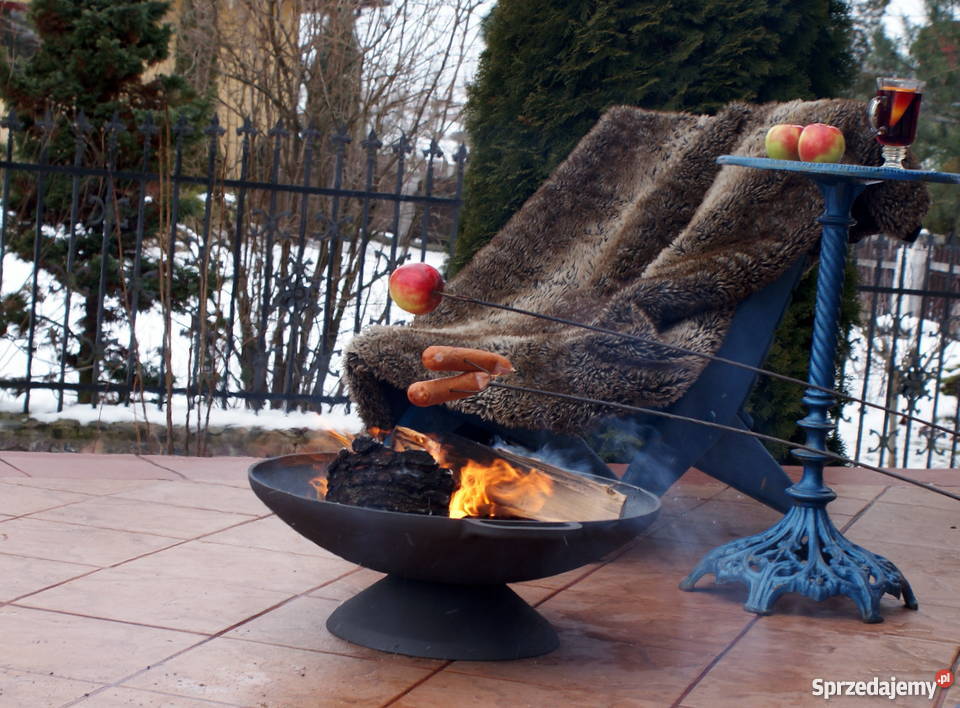 komplet palenisko ogrodowe kociołek 6 l żeliwny Gołdap sprzedam