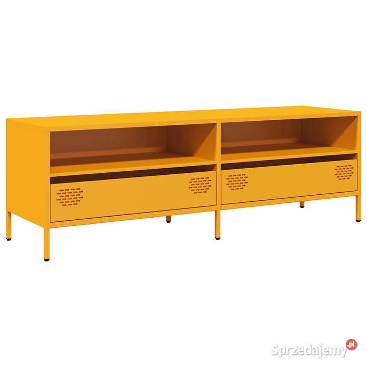 Szafka RTV żółta 135x39x435 stal walcowana na RTV Warszawa