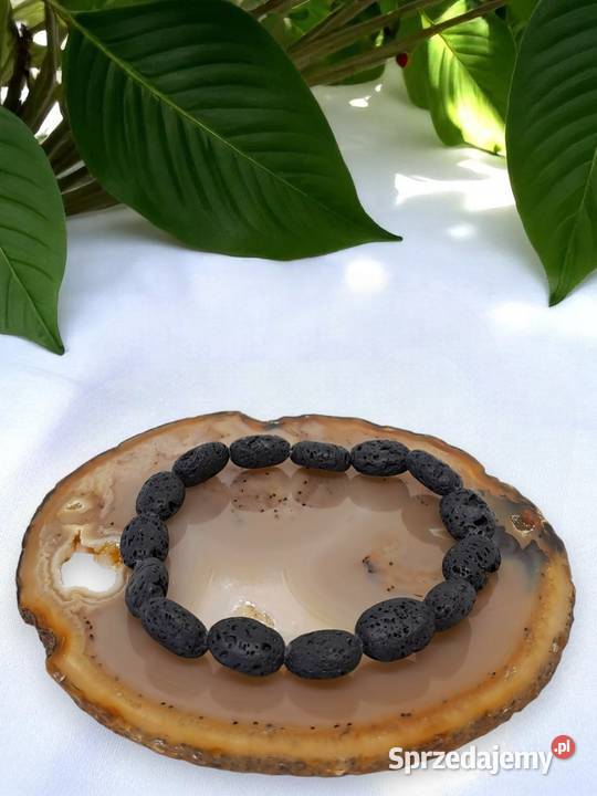 Bransoletka z lawy LAWA czarna 847 mazowieckie Warszawa sprzedam