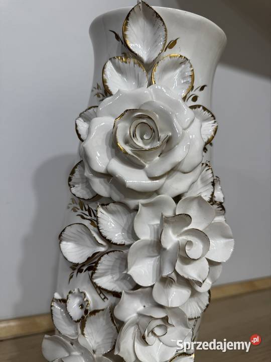 Elegancki ręcznie wykonany ceramiczny wazon Nowy Tomyśl sprzedam