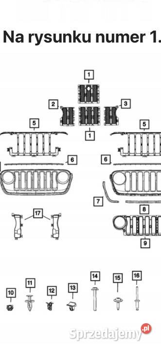 Jeep Wrangler JL atrapa kratka grilla Słupsk