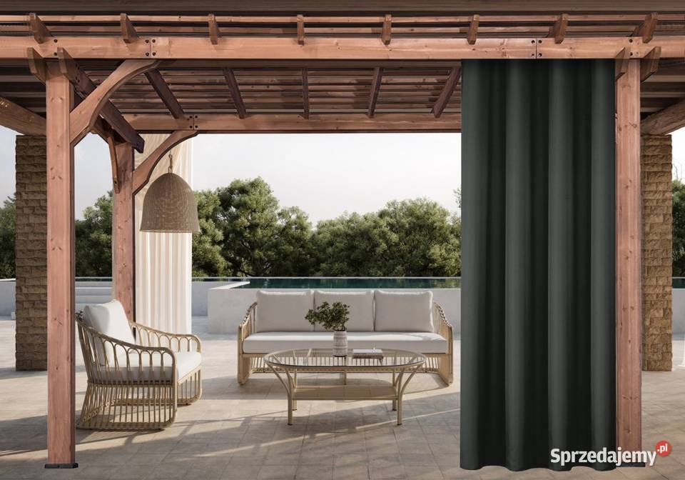 ZASŁONY OGRODOWE WODOODPORNE 155x200 TUNEL taras Nowa Sól