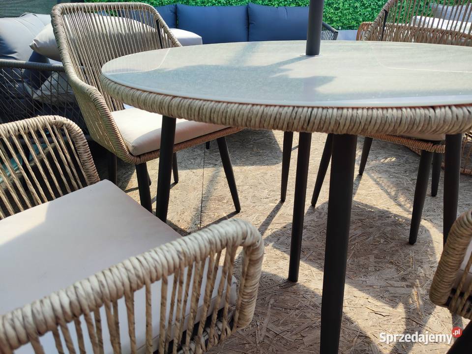 Zestaw mebli ogrodowych Malta 4 foteli okrągły Wschowa sprzedam