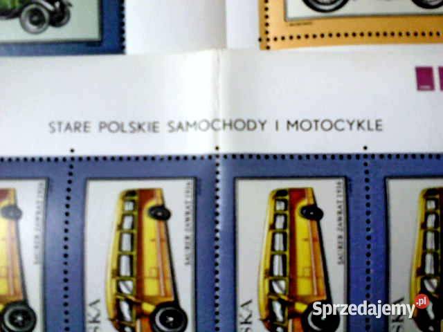 Motoryzacja 6 arkuszy znaczków z 1987 Zakopane