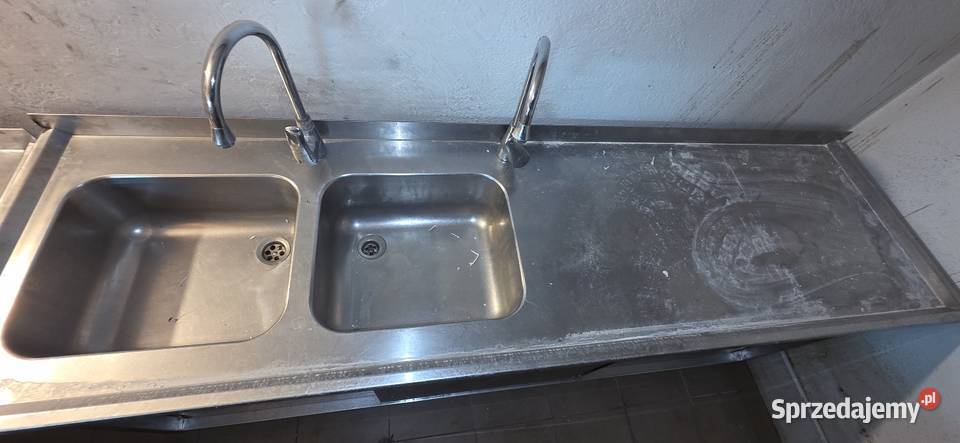 Dwukomorowy zlewozmywak stół 200 długi Stalgast